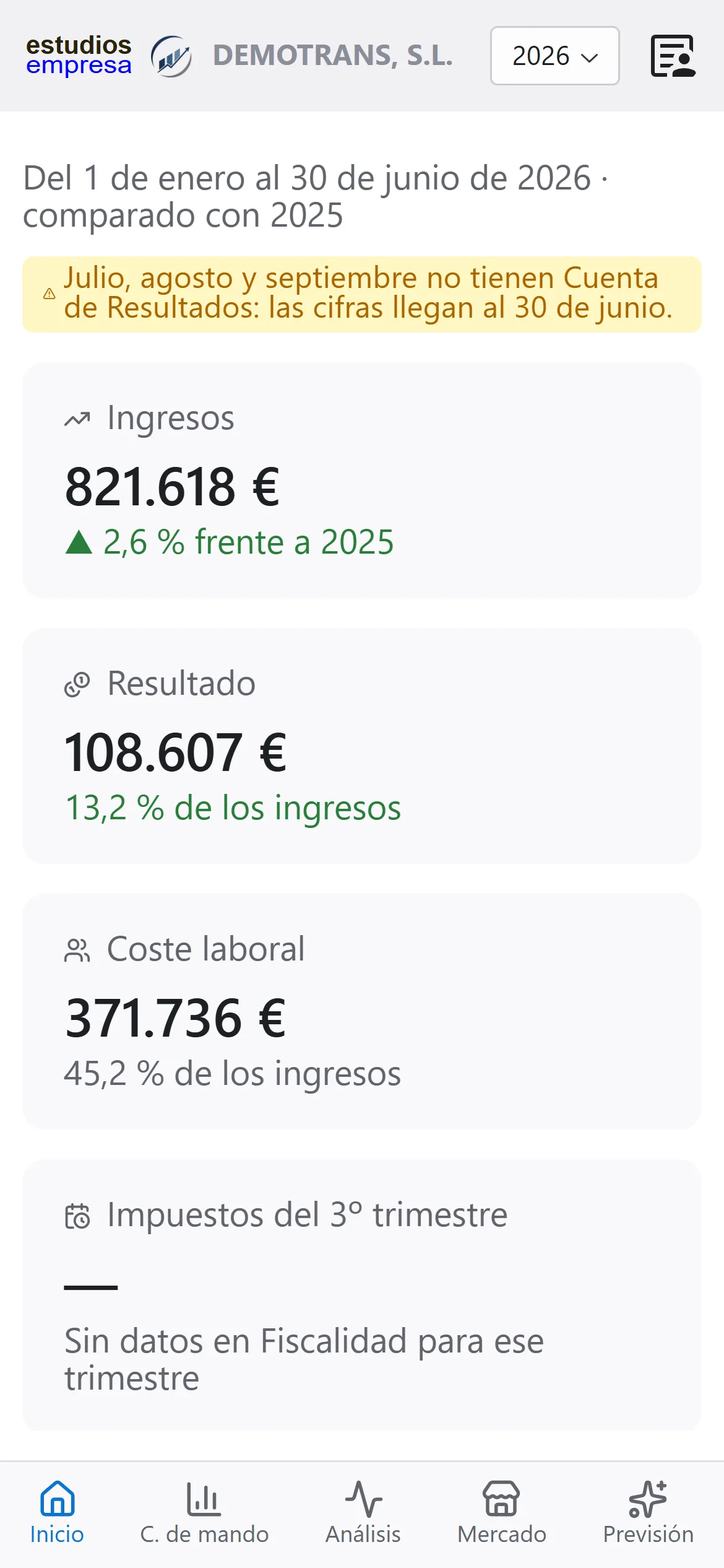 La portada del programa en un teléfono móvil